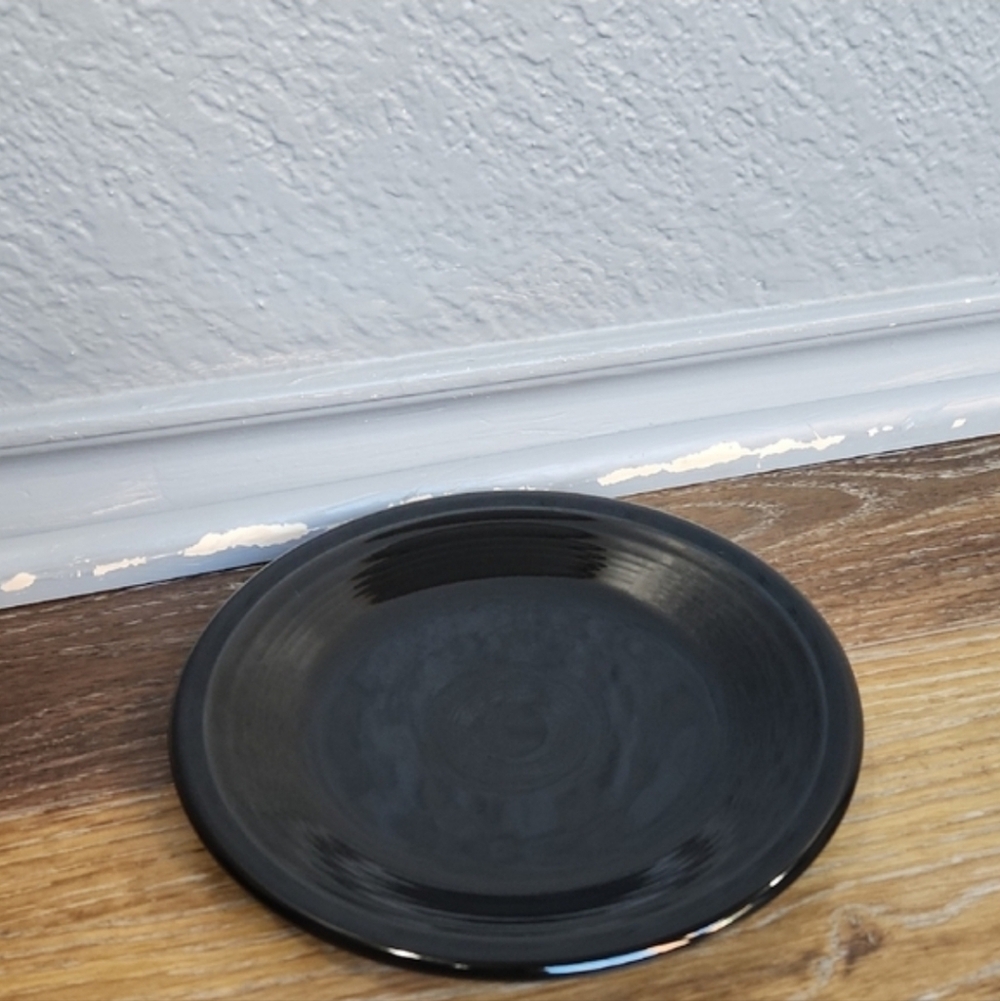 NWOT RETIRED Fiesta Black Salad Plate 7.25 in Fiestaware - Picture 2 of 10